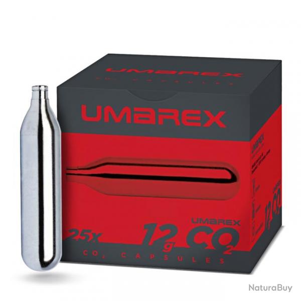 lot de 25 cartouches co2 12g umarex pour rpliques d'airsofts hautes performances