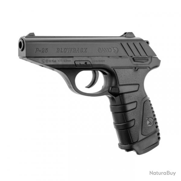 Pistolet  plomb CO2 Gamo P25 Blowback - Cal. 4.5 - Noir