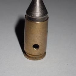 Cartouche neutralisée - 9mm - 159 grains -  Ogive nickel blindé pointu