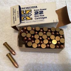 Une boîte de 50 munitions 22 LR WINCHESTER SUPER X