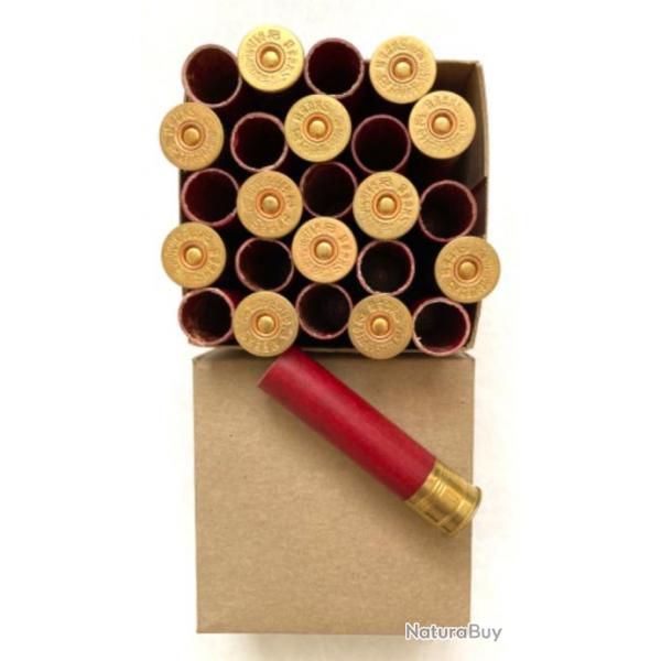 Bote 25 douilles NEUVES carton WINCHESTER SUPER SPEED couleur rouge cal. 20-76 mm culot 18 mm .