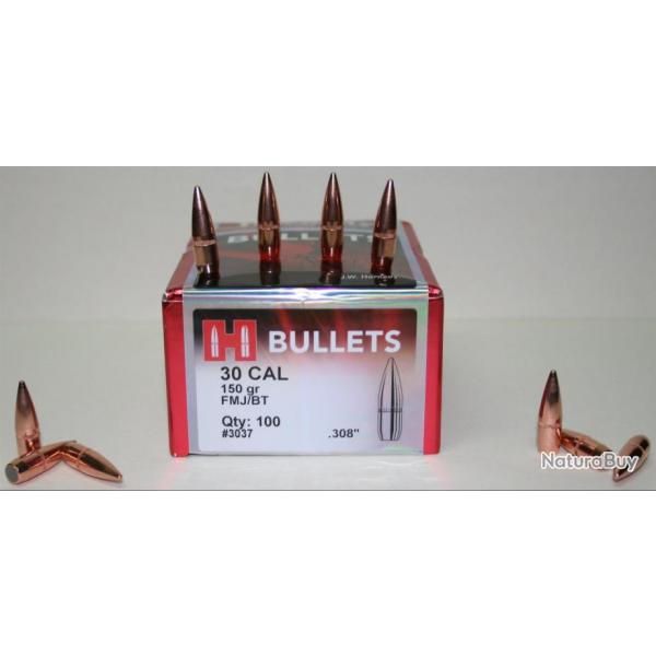 OGIVE HORNADY 3037 CAL. 30 FMJ BT 150GR X100