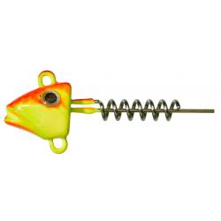 Tête plombée Gunki G'Fish Screw Orange/Fluo Yellow 7G