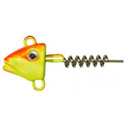 Tête plombée Gunki G'Fish Screw Orange/Fluo Yellow 15G