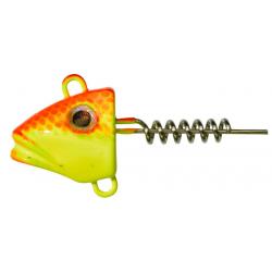 Tête plombée Gunki G'Fish Screw Orange/Fluo Yellow 20G