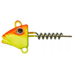 Tête plombée Gunki G'Fish Screw Orange/Fluo Yellow 30G