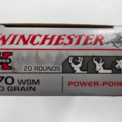 WINCHESTER CAL 270 WSM 150 GR POWER POINT BOITE DE 20 BALLES(VENDU PAR 2 BTES)