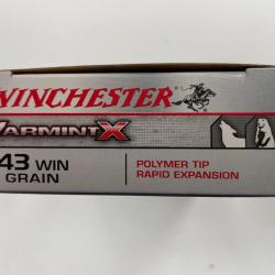 WINCHESTER CAL 243 WIN 58GR VARMINT BOITE DE 20 BALLES(VENDU PAR 2 BTES)