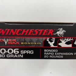 WINCHESTER CAL 30-06 11.7G POWER MAX BOITE DE 20 BALLES(VENDU PAR 2 BOITES)