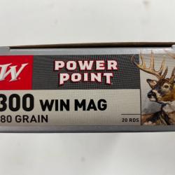 WINCHESTER CAL 300 WIN 11.7G POWER POINT BOITE DE 20 BALLES(VENDU PAR 2 BOITES)