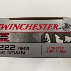 WINCHESTER CAL 222R 50GR POWER POINT BOITE DE 20 BALLES(VENDU PAR 2 BOITES)