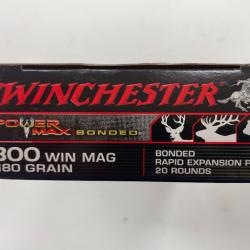 WINCHESTER CAL 300 WIN 11.7G POWER MAX BOITE DE 20 BALLES(VENDU PAR 2 BOITES)