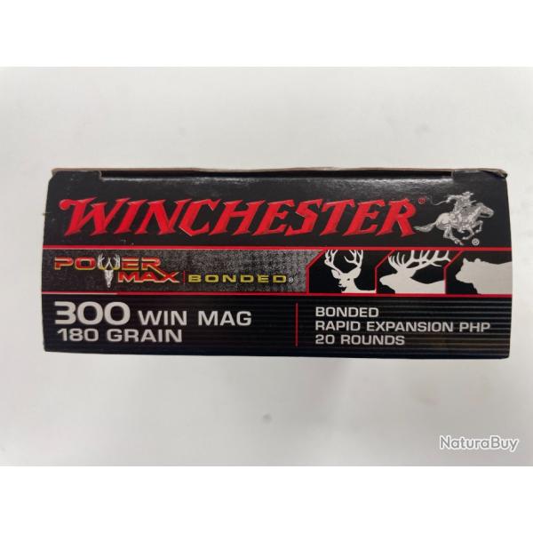 WINCHESTER CAL 300 WIN 11.7G POWER MAX BOITE DE 20 BALLES(VENDU PAR 2 BOITES)