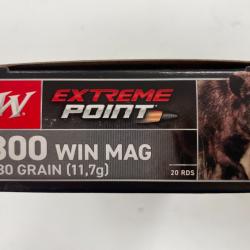 WINCHESTER CAL 300 WIN 11.7G EXTREME POINT BOITE DE 20 BALLES(VENDU PAR 2 BOITES)