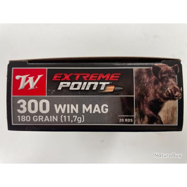 WINCHESTER CAL 300 WIN 11.7G EXTREME POINT BOITE DE 20 BALLES(VENDU PAR 2 BOITES)