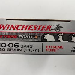 WINCHESTER CAL 30-06 11.7G EXTREME POINT BOITE DE 20 BALLES(VENDU PAR 2 BOITES)