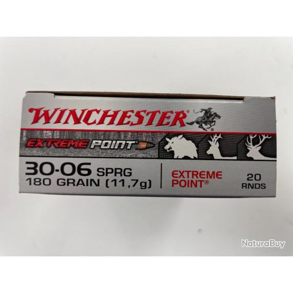 WINCHESTER CAL 30-06 11.7G EXTREME POINT BOITE DE 20 BALLES(VENDU PAR 2 BOITES)