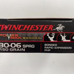 WINCHESTER CAL 30-06 150GR POWER MAX BOITE DE 20 BALLES(VENDU PAR 2 BOITES)