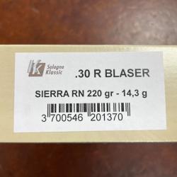 SOLOGNE 30 R BLASER SIERRA 220 GR BOITE DE 20 BALLES(VENDU PAR 2 BOITES)