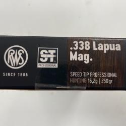 RWS 338 LAPUA MAG ST 16.2G BOITE DE 20 BALLES(VENDU PAR 2 BOITES)