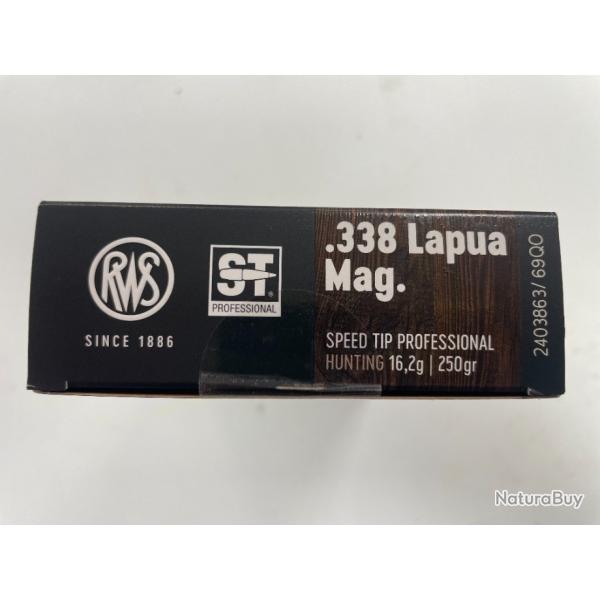 RWS 338 LAPUA MAG ST 16.2G BOITE DE 20 BALLES(VENDU PAR 2 BOITES)