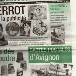 la vie du collectionneur 437 novembre 2002 pierrot dans la publicité, peynet, dés à coudre ,,avignon