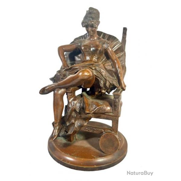 Antonin Merci danseuse assise sculpture bronze