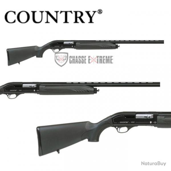 Fusil de Chasse Semi-Automatique COUNTRY Synthtique Noir 76cm Cal 12/76