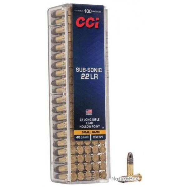 500 cartouches CCI Subsonic calibre 22 LR - Braderie Ete