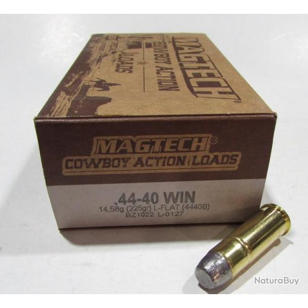 1 boite neuve de 50 cartouches Magtech  de calibre 44-40, 225 grains , L-Flat