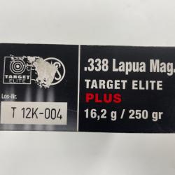 RWS 338 LAPUA TARGET ELITE  PLUS 16.2 BOITE DE BALLES5VENDU PAR 2 BOITES)