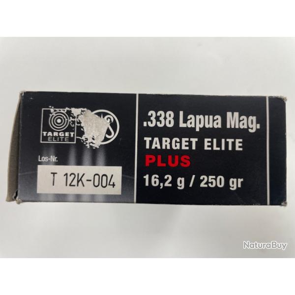 RWS 338 LAPUA TARGET ELITE  PLUS 16.2 BOITE DE BALLES5VENDU PAR 2 BOITES)