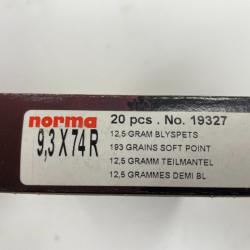 NORMA 9.3X74R 12.5 BLYSLETS BOITE DE 20 BALLES(VENDU PAR 2 BOITES)