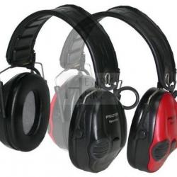 CASQUE PELTOR SPORTAC ROUGE ET NOIR