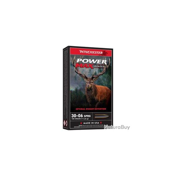 WINCHESTER 30-06 POWER MAX BONDED 180GR X20