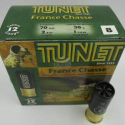 TUNET FRANCE CHASSE CAL 12-70 PB8 36GR BJ X25