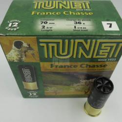 TUNET FRANCE CHASSE CAL 12-70 PB7 36GR BJ X25