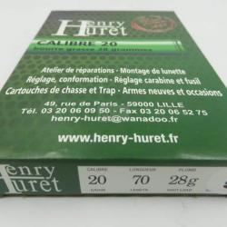 Cart Henry Huret cal 20 BG 28 g Pl 5 Boite de 10