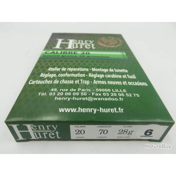 Cart Henry Huret cal 20 BG 28 g Pl Boite de 10