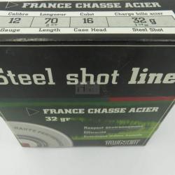 Cart TUNET cal 12 32g Pl 2 FRANCE CHASSE ACIER Boite de 25