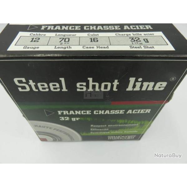 Cart TUNET cal 12 32g Pl 2 FRANCE CHASSE ACIER Boite de 25