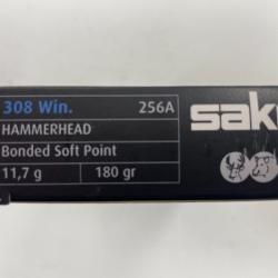 SAKO CAL 308 WIN 11.7G HAMMEREAD BOITE DE 20 BALLES(VENDU PAR 2 BOITES)