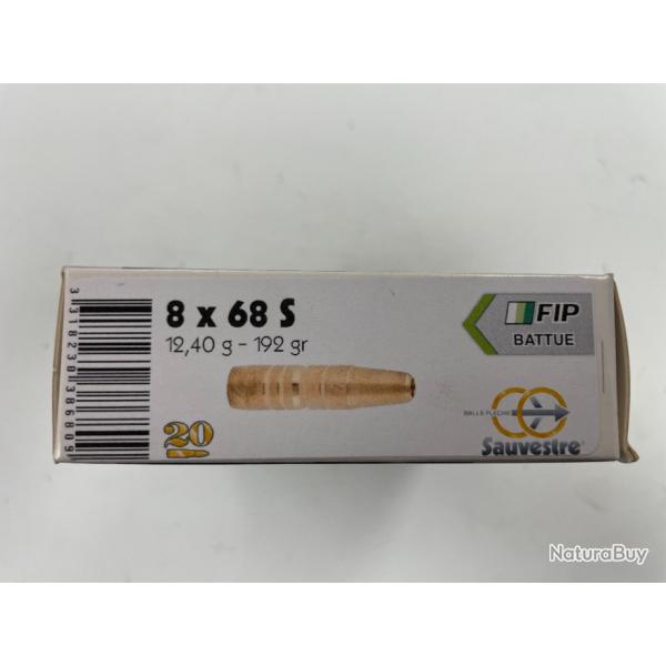 SAUVESTRE FIP 8X68S 12.4G BOITE DE 20 BALLES(VENDU PAR 2 BOITES)