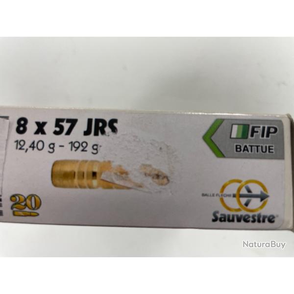 SAUVESTRE FIP 8X57JRS 12.4G BOITE DE 20 BALLES(VENDU PAR 2 BOITES)