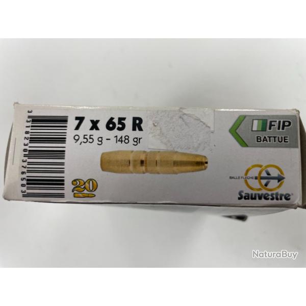 SAUVESTRE FIP 7X65R 9.55G BOITE DE 20 BALLES(VENDU PAR 2 BOITES)