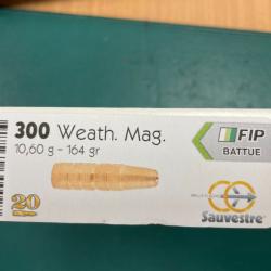 SAUVESTRE FIP 300 WHEATHERBY 10.6G BOITE DE 20 BALLES(VENDU PAR 2 BOITES)