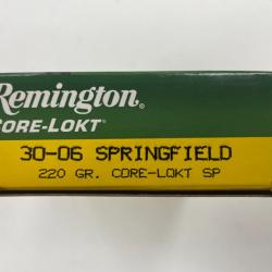 REMINGTON 30-06 220G BOITE DE 20 BALLES(VENDU PAR 2 BOITES)