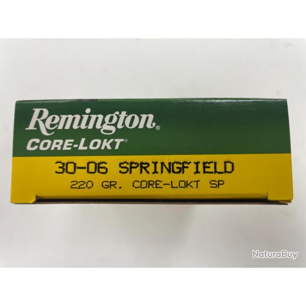 REMINGTON 30-06 220G BOITE DE 20 BALLES(VENDU PAR 2 BOITES)