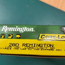 REMINGTON 280R 165G CORE LOCK BOITE DE 20 BALLES(VENDU PAR 2 BOITES)