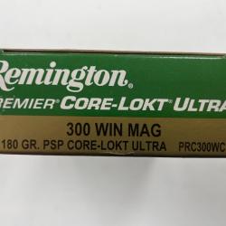 REMINGTON 300 WIN 11.7G CORE LOCK ULTRA BOITE DE 20 BALLES(VENDU PAR 2 BOITES)